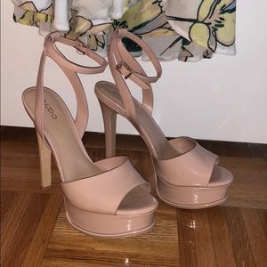 Aldo Platform Ankle Strap Heel 7.5